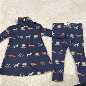 Fox hunt dress and leggings